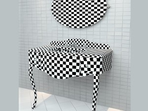 washbasin tiffany world barocco decor 3D Model