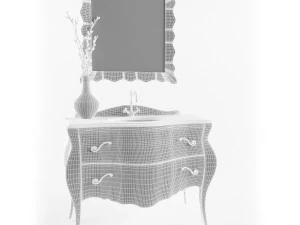 washbasin tiffany world barocco decor 3D Model