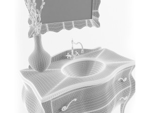 washbasin tiffany world barocco decor 3D Model
