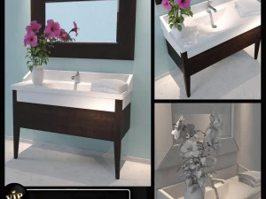 lavabo kerasan bentley Modèle 3D