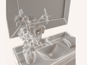 washbasin kerasan bentley Modello 3D