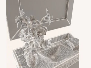 washbasin kerasan bentley 3D Model