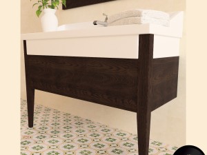washbasin kerasan bentley Modello 3D