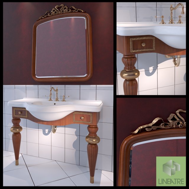 furniture set lineatre londra washbasin Model 3D .c4d .max .obj .3ds .fbx .stl .blend 