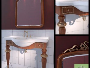 conjunto de m&oacute;veis lineatre londra lavat&oacute;rio Modelo 3D