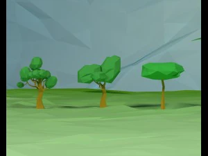 lowpoly trees pack 3D Model
