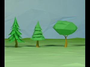 lowpoly trees pack 3D Model