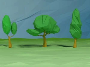 lowpoly trees pack 3D Model