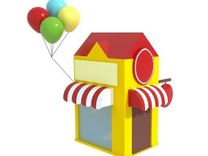 low poly houses buildings pack 3D Model