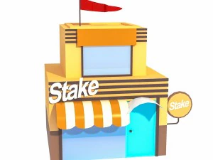 low poly houses buildings pack 3D Model