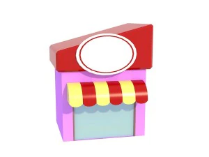 low poly houses buildings pack 3D Model