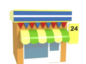 low poly houses buildings pack 3D Model