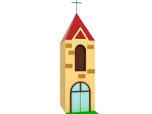 low poly houses buildings pack 3D Model