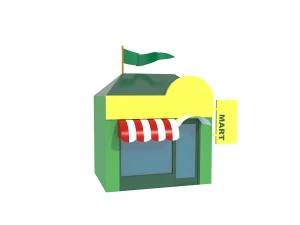 low poly houses buildings pack 3D Model