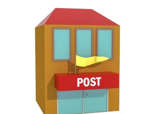 low poly houses buildings pack 3D Model