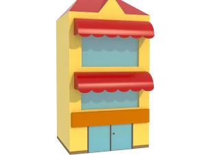low poly houses buildings pack 3D Model