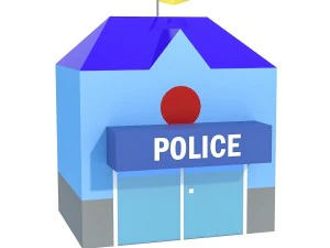 low poly houses buildings pack 3D Model