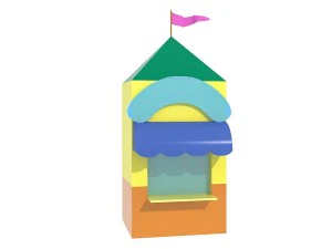 low poly houses buildings pack 3D Model