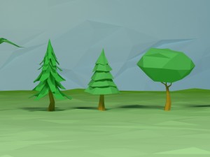 trees clouds sun moon stars pack 3D 모델