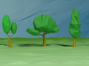 trees clouds sun moon stars pack 3D 모델