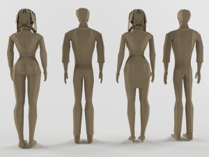 human male and female Modelo 3D