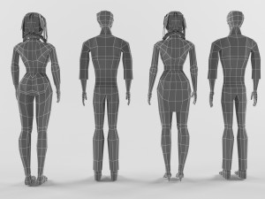 human male and female Modelo 3D