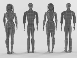 human male and female 3D Model