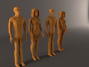 human male and female Modelo 3D