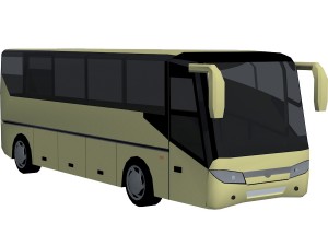 low poly bus set Model 3D