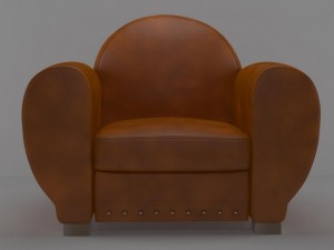 leather chair panama by rochebobois Model 3D