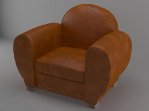 leather chair panama by rochebobois 3Dモデル