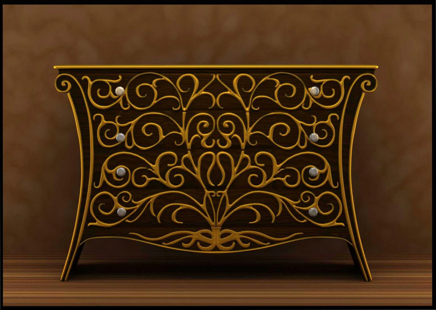 commode 3D Model .c4d .max .obj .3ds .fbx .stl .blend 