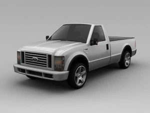 ford f250 2008 picape 2 portas Modelo 3D