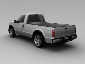 ford f250 2008 2 door pickup Model 3D