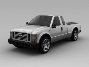 ford f250 4 door crew cab 3D-Modell