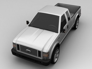ford f250 4 door crew cab 3Dモデル