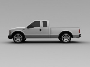 ford f250 4 door crew cab 3Dモデル