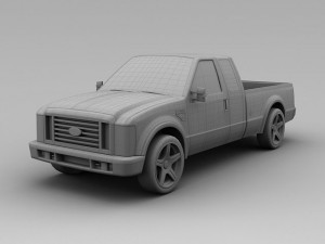 ford f250 4 door crew cab 3Dモデル