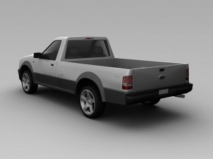 ford ranger  2 door pickup 2008 3Dモデル