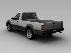 ford ranger  2 door pickup 2008 3D Model