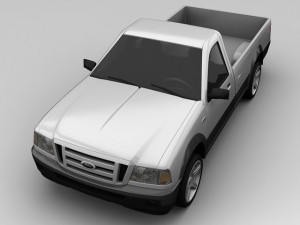 ford ranger  2 door pickup 2008 3Dモデル