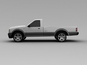 ford ranger  2 door pickup 2008 3Dモデル