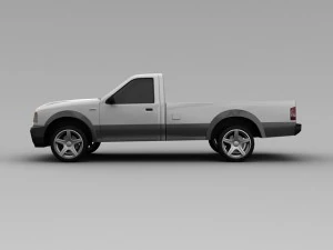 ford ranger  2 door pickup 2008 3D Model