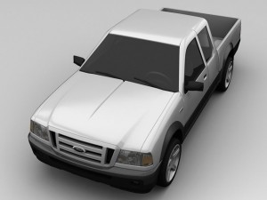 ford ranger 2008  2 door extended cab 3D 모델