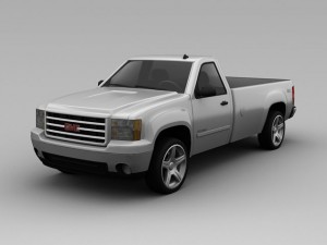 gmc c1500 2 door pickup 2007 3D 模型