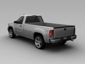 gmc c1500 2 door pickup 2007 3D Model