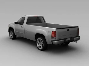 gmc c1500 2 door pickup 2007 3D Model