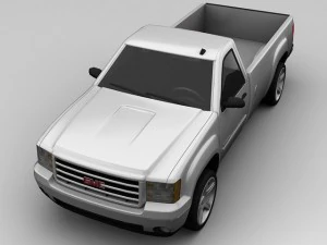 gmc c1500 2 door pickup 2007 3D Model