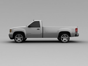 gmc c1500 2 door pickup 2007 3D Model