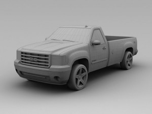 gmc c1500 2 door pickup 2007 3D Model